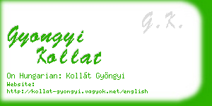 gyongyi kollat business card