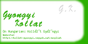 gyongyi kollat business card